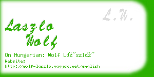 laszlo wolf business card